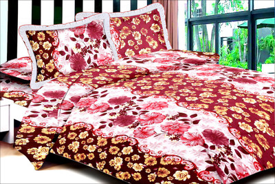 55% OFF on Fashigo Cotton Floral Double Bedsheet 1 Double Bedsheet, 2 Pillow Covers, Red 55% OFF on Fashigo Cotton Floral Double Bedsheet 1 Double Bedsheet, 2 Pillow Covers, Red