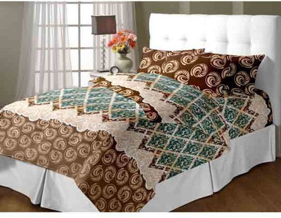 19% OFF on Blush Cotton Printed Double Bedsheet