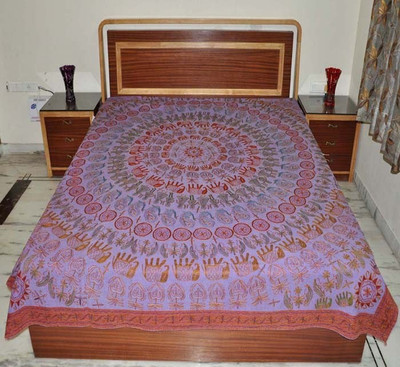 60% OFF on Lal Haveli Cotton Embroidered Double Bedsheet