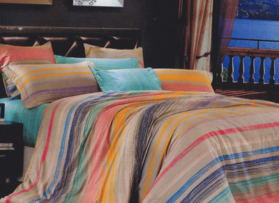 16% OFF on Spread Cotton Striped King Bedsheet