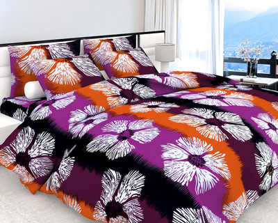 Divine Closet Cotton Floral Queen Bedsheet