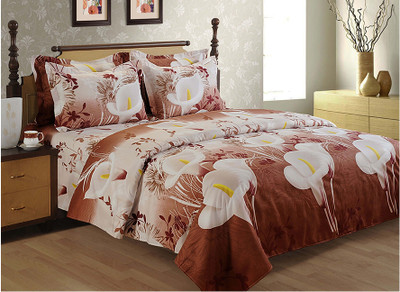 20% OFF on Laurels Polycotton Printed Double Bedsheet
