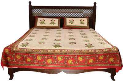 60% OFF on Soundarya Cotton Floral Double Bedsheet
