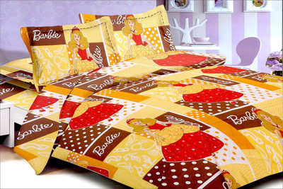 61% OFF on Lali Prints Cotton Printed Double Bedsheet Bedsheet, 2 pillow covers, Yellow