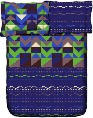 40% OFF on Weaves Cotton Abstract Double Bedsheet