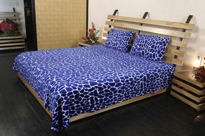 6% OFF on Adinath Polyester Printed Double Fitted Bedsheet