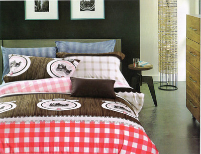70% OFF on Rose Petal Cotton Checkered Double Bedsheet