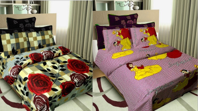 50% OFF on Shopgrab Cotton Printed Double Bedsheet