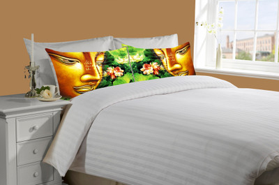 65% OFF on meSleep Cotton Striped Double Bedsheet