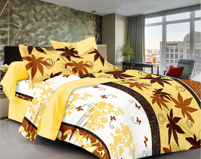 53% OFF on Sparkk Home Cotton Printed Double Bedsheet