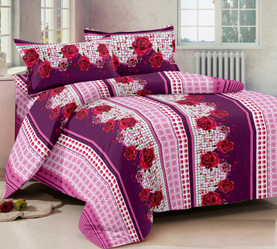 70% OFF on Ahmedabad Cotton Cotton Floral Double Bedsheet 1 Bedsheet, 2 Pillow Covers, Purple 70% OFF on Ahmedabad Cotton Cotton Floral Double Bedsheet 1 Bedsheet, 2 Pillow Covers, Purple
