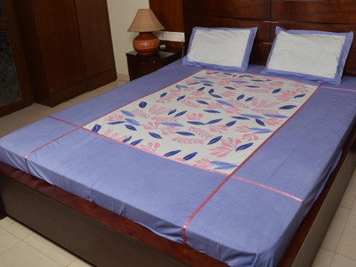 2% OFF on Rossworld Cotton Self Design Double Bedsheet