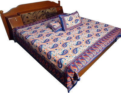 57% OFF on Jaipur Art and Craft Cotton Printed Double Bedsheet