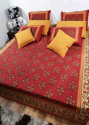 53% OFF on Heritagefabs Cotton Printed Double Bedsheet