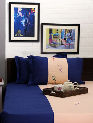 37% OFF on Lullabies By Sukuma Cotton Solid Double Bedsheet