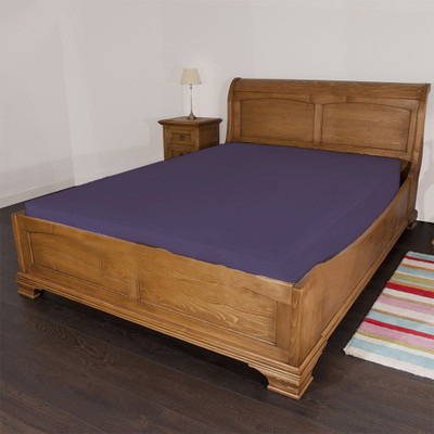 21% OFF on Scala Cotton Solid King Fitted Bedsheet