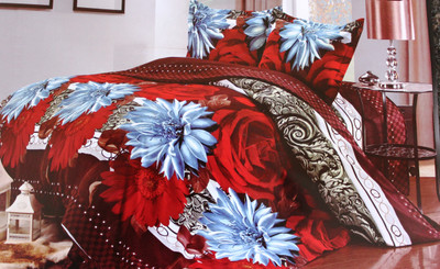 37% OFF on Magic Home Cotton Floral Double Bedsheet