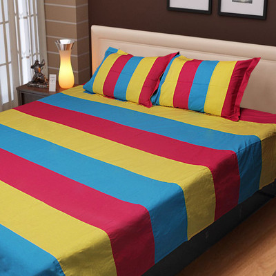 37% OFF on Lullabies By Sukuma Cotton Solid Double King Bedsheet