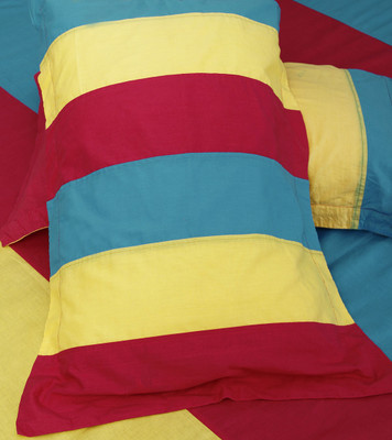 39% OFF on Lullabies By Sukuma Cotton Striped King Bedsheet