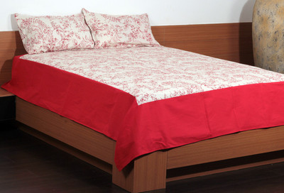 50% OFF on Flazee Cotton Floral King Bedsheet 1 BedSheet, 2Pillow Cover, Beige, Red 50% OFF on Flazee Cotton Floral King Bedsheet 1 BedSheet, 2Pillow Cover, Beige, Red