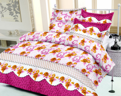 21% OFF on Caps Cotton Self Design Double Bedsheet