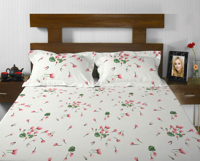 Rosebys London Cotton Floral Double Bedsheet