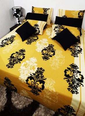 53% OFF on Heritagefabs Cotton Printed Double Bedsheet