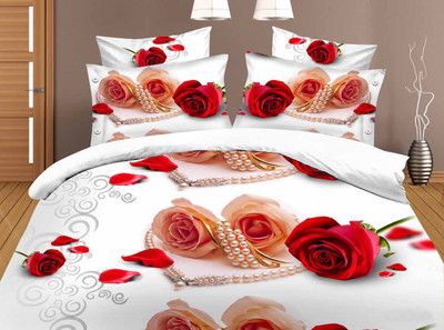 32% OFF on Boston Polycotton Floral Double Bedsheet