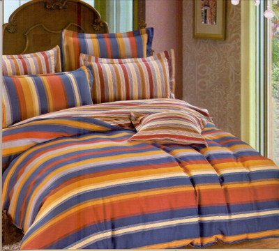 33% OFF on Ross Luxury Living Cotton Striped Single Bedsheet