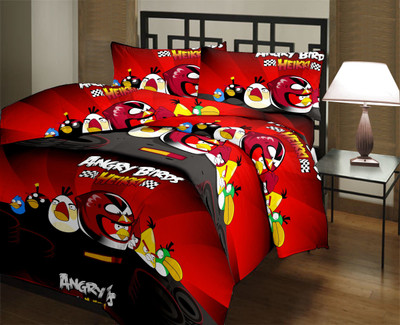 50% OFF on PrintStar Cotton, Satin Geometric Single Fitted Bedsheet