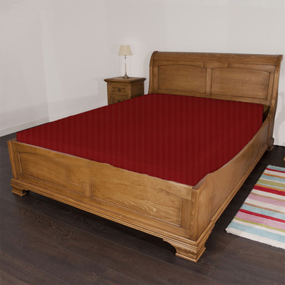 21% OFF on Scala Cotton Striped Double Fitted Bedsheet