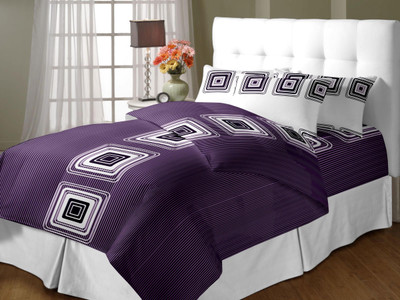 9% OFF on Blush Cotton Printed Double Bedsheet