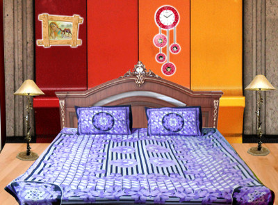 54% OFF on Unnati Cotton Printed Double Fitted Bedsheet