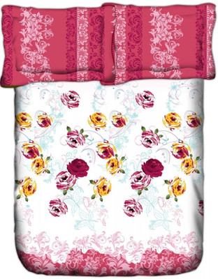 13% OFF on Weaves Cotton Floral Double Bedsheet