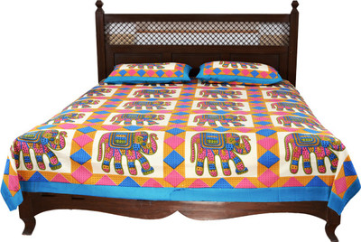 60% OFF on Soundarya Cotton Animal Double Bedsheet
