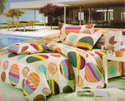 53% OFF on Ellis Cotton Self Design Double King Bedsheet