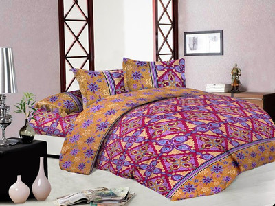 59% OFF on Buyclues Cotton Printed Double Bedsheet