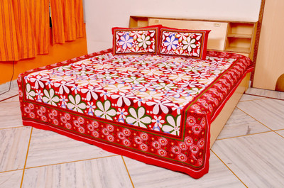 60% OFF on Pearl Cotton Printed Double Bedsheet