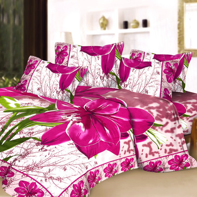 50% OFF on Aapno Rajasthan Cotton Floral Double Bedsheet