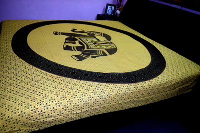 57% OFF on Rajasthani Decor Cotton Printed Double Bedsheet