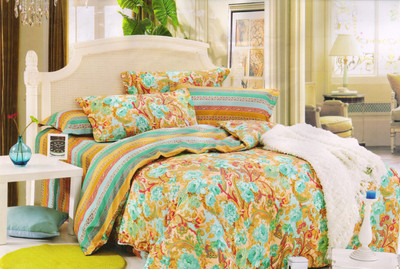 24% OFF on Skap Cotton Floral Double Bedsheet