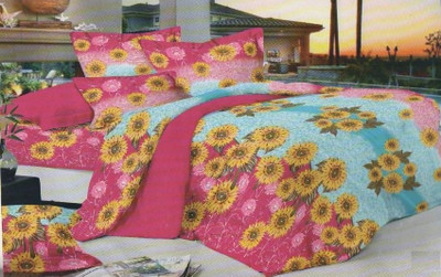 35% OFF on Lali Prints Cotton Floral King Bedsheet 1 Bedsheet, 2 Pillow Covers, Multicolor