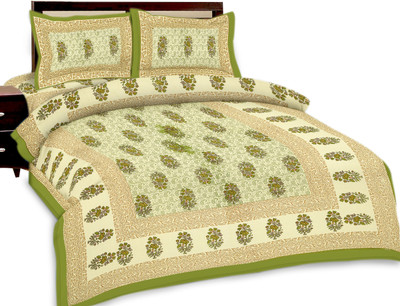67% OFF on RajLaxmi Cotton Checkered Double Bedsheet