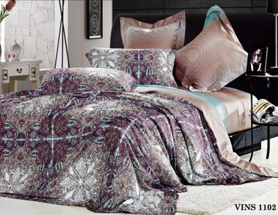 24% OFF on Skap Cotton Abstract King Bedsheet