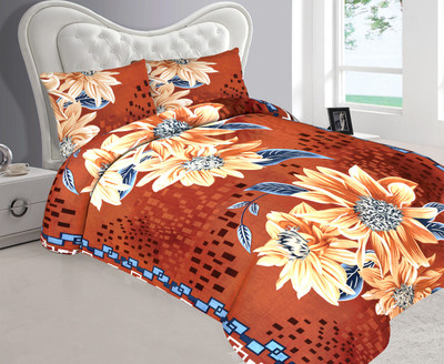 56% OFF on Bazarvilla Cotton Floral Double Bedsheet