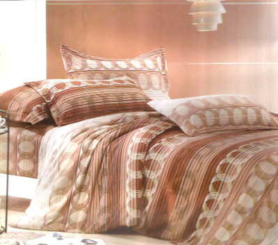 50% OFF on Rosepetal Polycotton Geometric Double Bedsheet