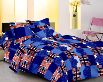 45% OFF on IWS Polycotton Printed Double Bedsheet 1 Double Bedsheet, 2 Pillow cover, Multicolor
