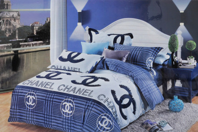 27% OFF on Emporio Cotton Self Design King Bedsheet 1 Bedsheet, 2 Pillow Covers, Blue