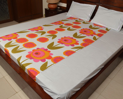 2% OFF on Rossworld Cotton Self Design Double Bedsheet