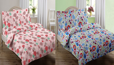 30% OFF on Qubz Cotton Printed Double Bedsheet